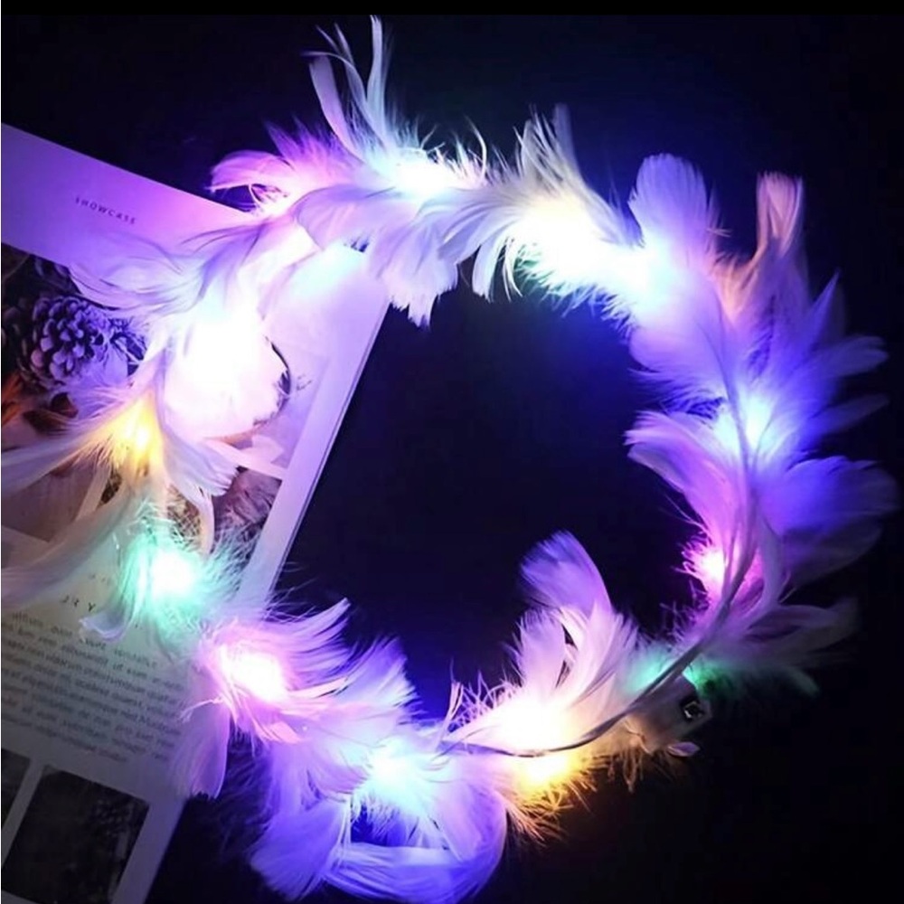 LED Feather Headband - Multicolor